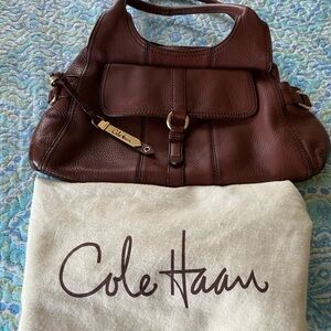 Cole Haan Dark Brown Leather Shoulder Bag